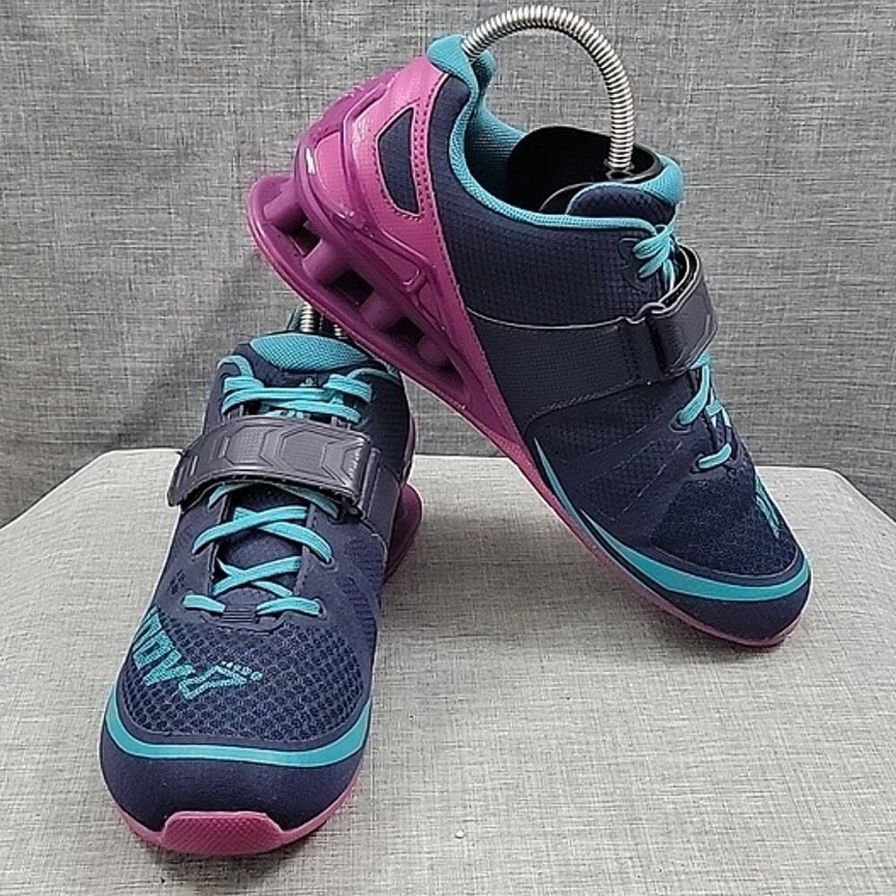 Inov-8 Fastlift 325 blue green lace-up Weight Lifting Shoes Women 10.5 Men 9